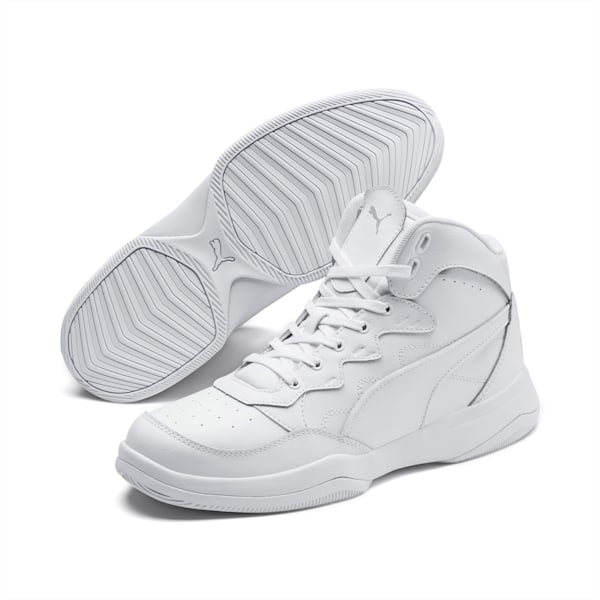 RB Play-Off Shoes, Puma White-High Rise-Puma Silver, extralarge-IND