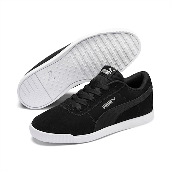 Carina Slim Suede Women's Sneakers, Puma Black-Puma Black, extralarge