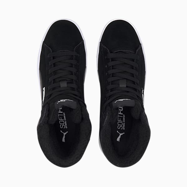 Vikky v2 Mid Fur Youth Trainers, Puma Black-Puma White, extralarge-GBR