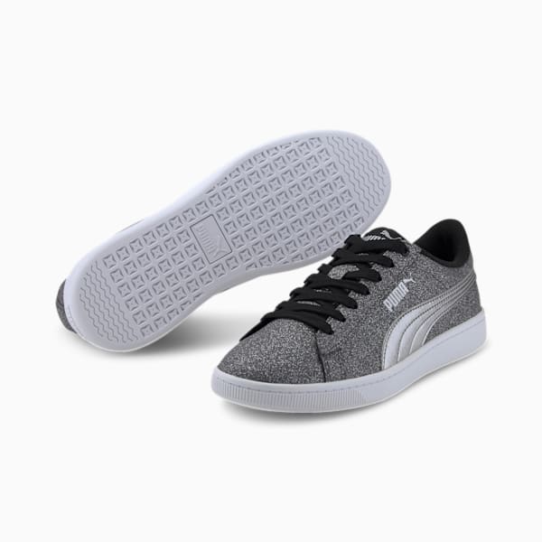 PUMA Vikky v2 Glitz Sneakers JR, Puma Black-Puma Silver-Puma White, extralarge