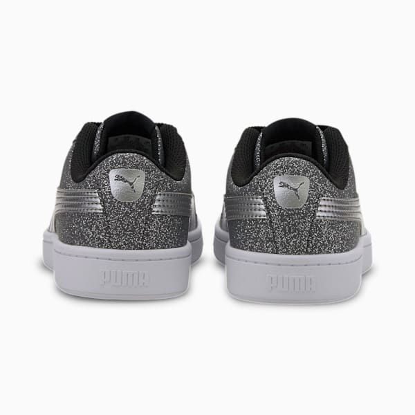 PUMA Vikky v2 Glitz Little Kids' Shoes, Puma Black-Puma Silver-Puma White, extralarge