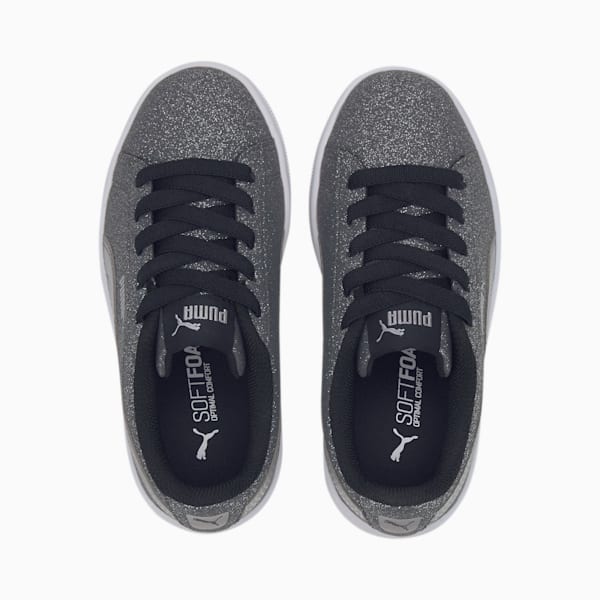 PUMA Vikky v2 Glitz Little Kids' Shoes, Puma Black-Puma Silver-Puma White, extralarge