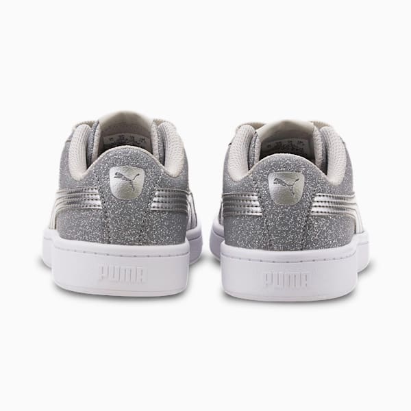PUMA Vikky v2 Glitz Little Kids' Shoes, Gray Violet-Puma Silver-Puma White, extralarge