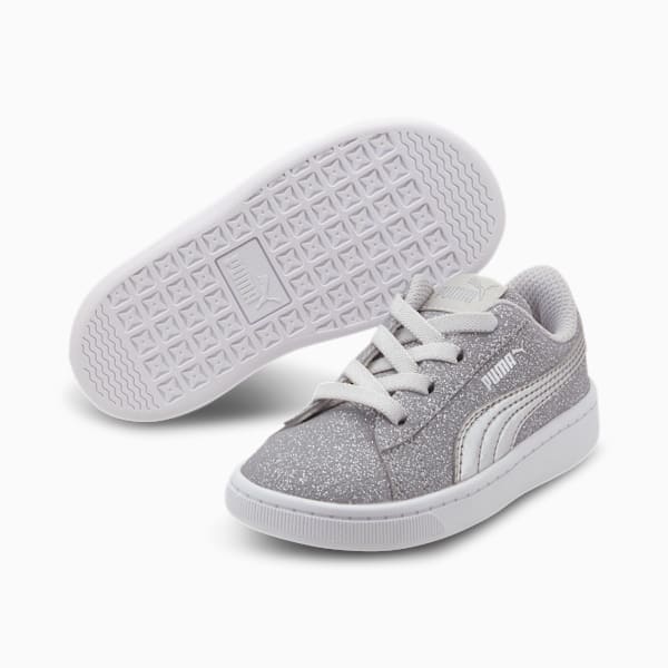 PUMA Vikky v2 Glitz Toddler Shoes, Gray Violet-Silver-White, extralarge