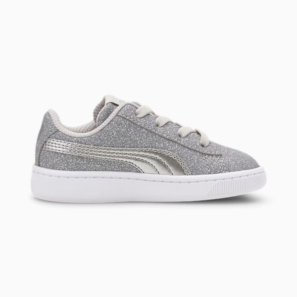 PUMA Vikky v2 Glitz Toddler Shoes, Gray Violet-Puma Silver-Puma White, extralarge