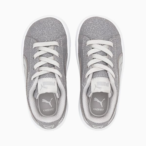 PUMA Vikky v2 Glitz Toddler Shoes, Gray Violet-Silver-White, extralarge