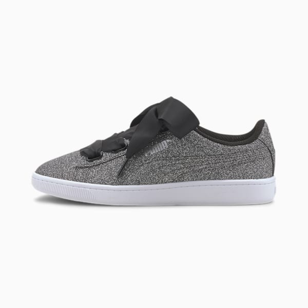 PUMA Vikky v2 Ribbon Glitz Sneakers JR, Puma Black-Puma Silver-Puma White, extralarge