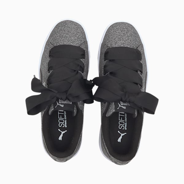 PUMA Vikky v2 Ribbon Glitz Sneakers JR, Puma Black-Puma Silver-Puma White, extralarge