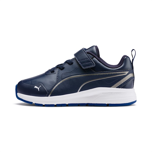 Pure Jogger SL Kids' Shoes, Peacoat-Aged Slvr-Wht-G Blue, extralarge-IND