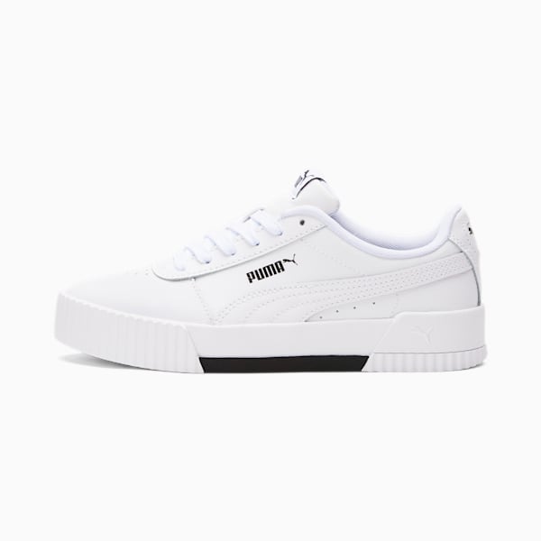 Carina Sneakers Big Kids, Puma White-Puma White-Puma Black, extralarge