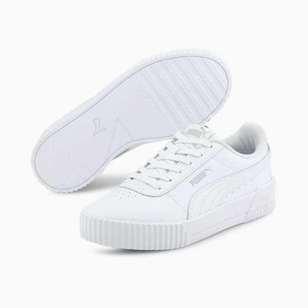 Tenis niños grandes Carina, Puma White-Puma White-Gray Violet, extralarge