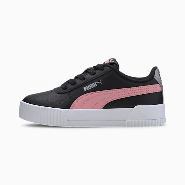 Pink and black puma shoes on sale