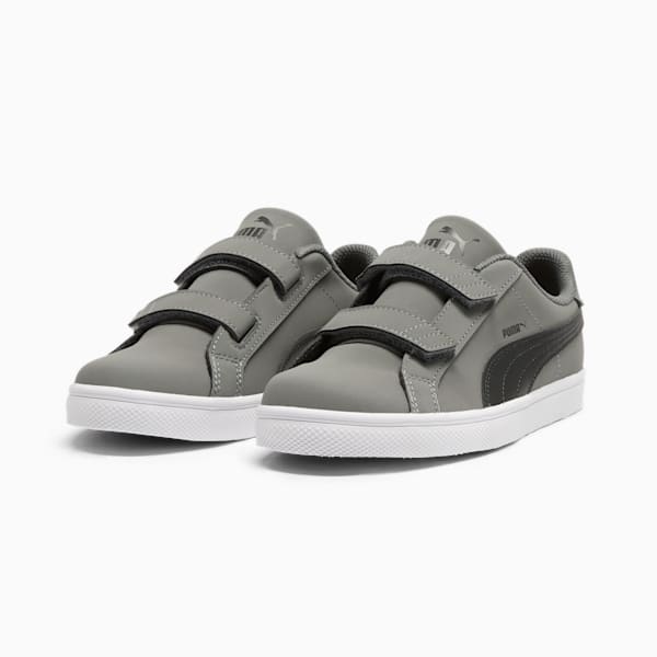 Smash Vulc Kids' Trainers, Steel Gray-Puma Black-Puma White, extralarge