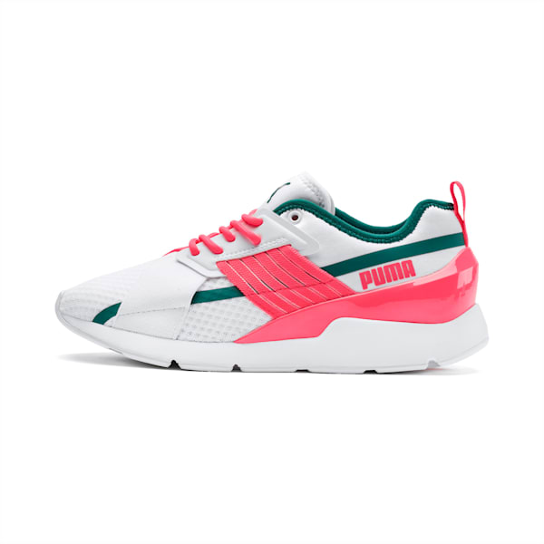 Muse X-2 Women's Shoes, Puma White-Pink Alert, extralarge-IND