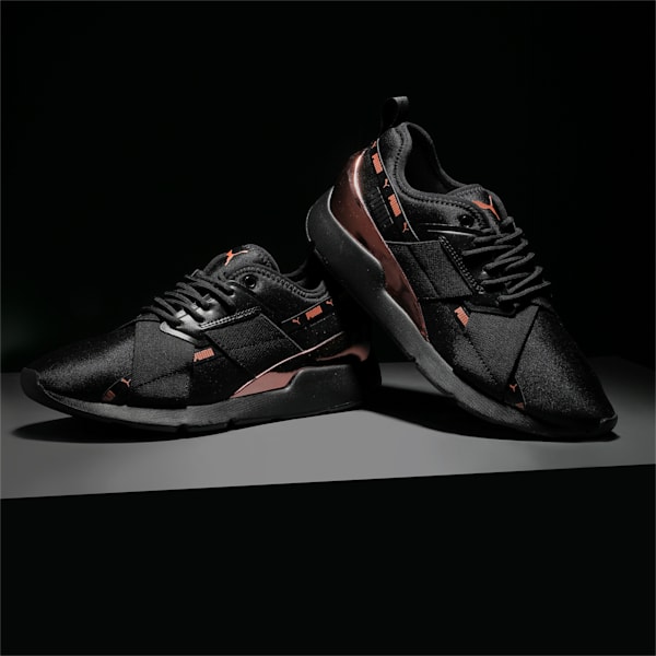 Puma muse x2 metallic black discount