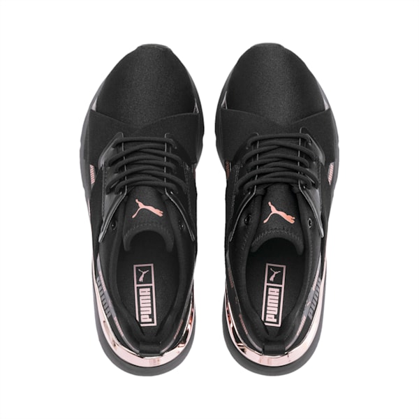 Muse X-2 Metallic IMEVA Women's Sneakers, Puma Black-Rose Gold, extralarge-IND