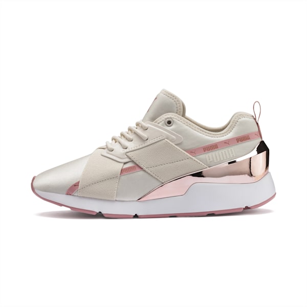 Muse X-2 Metallic IMEVA Women's Sneakers, Pastel Parchment-Rose Gold, extralarge