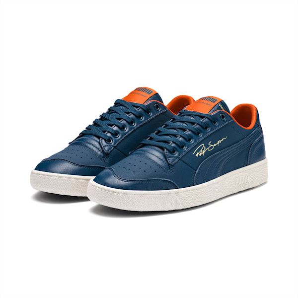 Ralph Sampson Virginia Lo Sneakers, Gibraltar Sea-Marshmallow-Jaffa Orange, extralarge