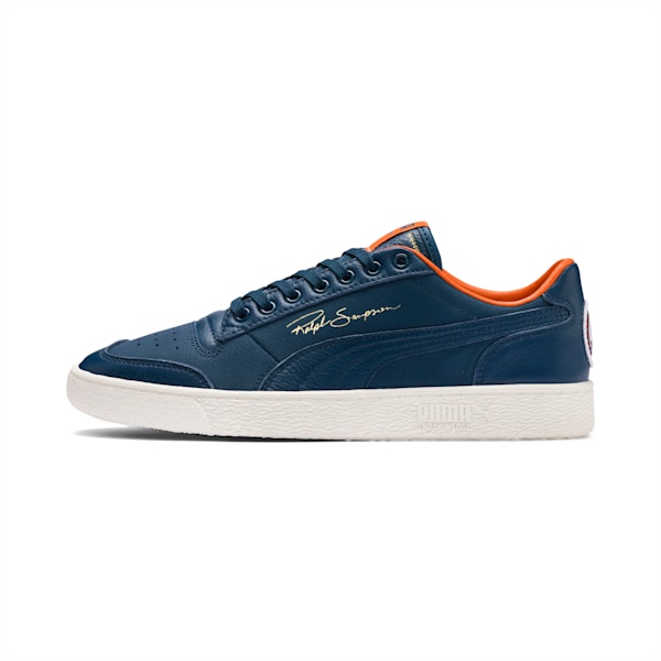 Ralph Sampson Virginia Lo Sneakers, Gibraltar Sea-Marshmallow-Jaffa Orange, extralarge