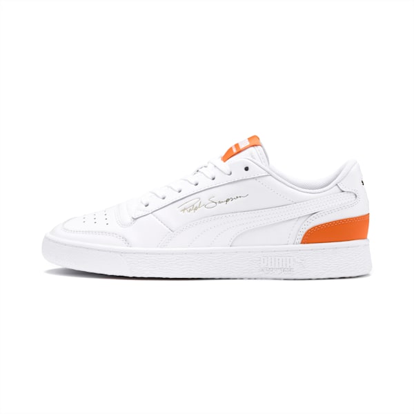 Ralph Sampson Lo Sneakers, Puma White-Puma White-Jaffa Orange, extralarge