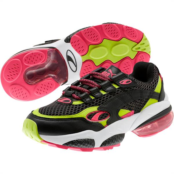 CELL Venom Fresh Mix Women’s Sneakers, Puma Black-Limepunch, extralarge