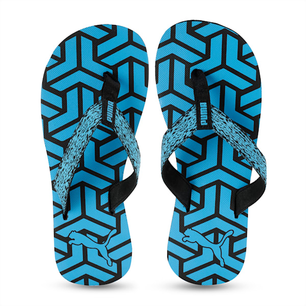 Camp Men's Slippers, Puma Black-Bleu Azur, extralarge-IND