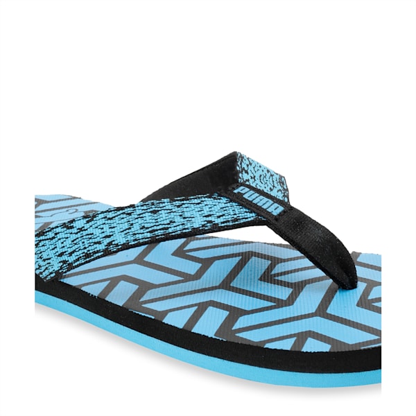 Camp Men's Slippers, Puma Black-Bleu Azur, extralarge-IND