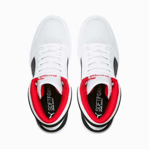 PUMA Rebound LayUp Mesh Men's Sneakers, White-Black-High Risk Red, extralarge