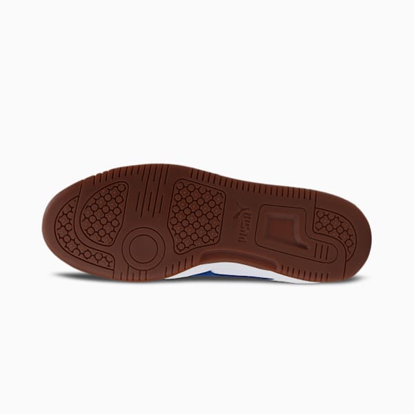 Rebound Lay-Up Lo SoftFoam+ Mesh Shoes, Puma White-Galaxy Blue-High Risk Red-Gum, extralarge-IND