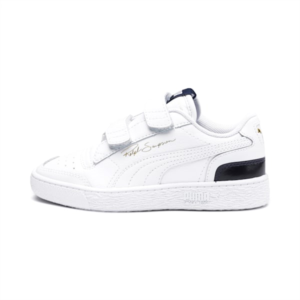 Ralph Sampson Lo Little Kids' Shoes, Puma White-Peacoat-Puma White, extralarge