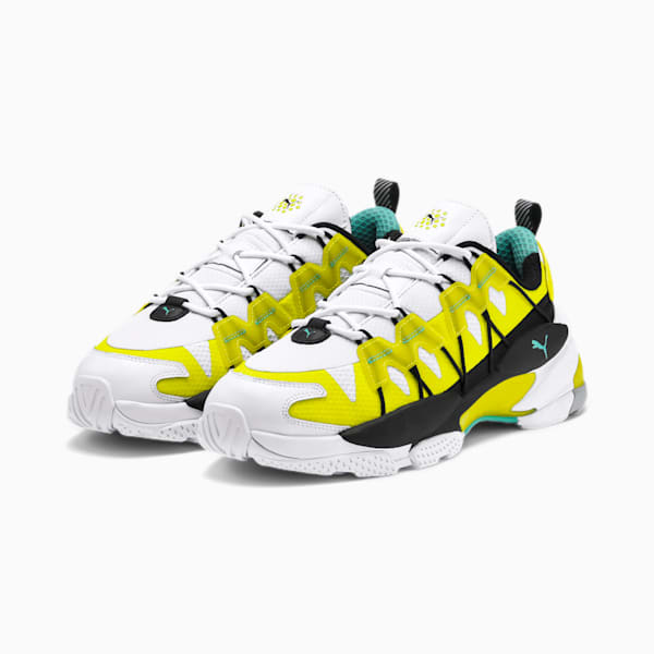 LQDCELL Omega Lab Training Shoes, Puma White-Yellow Alert, extralarge