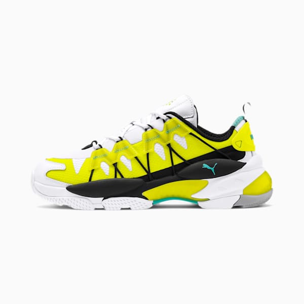 LQDCELL Omega Lab Training Shoes, Puma White-Yellow Alert, extralarge