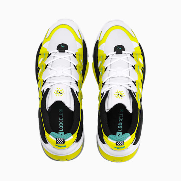 LQDCELL Omega Lab Training Shoes, Puma White-Yellow Alert, extralarge