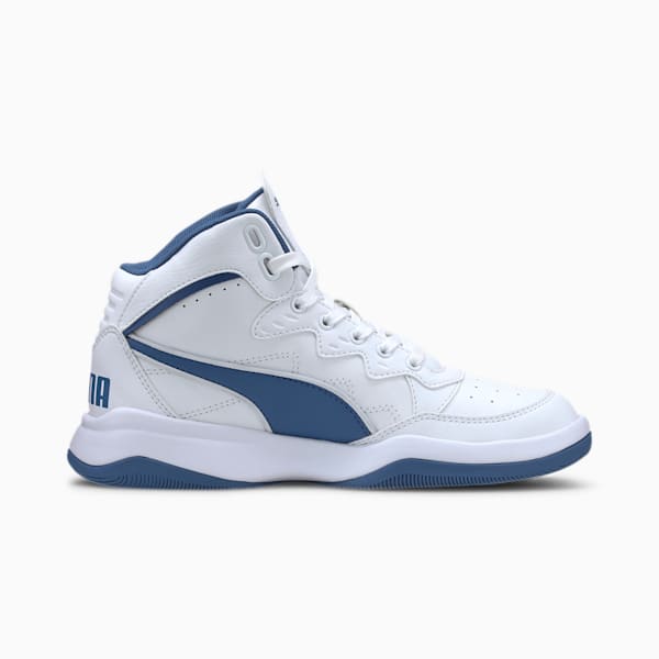 PUMA Rebound Playoff SL Sneakers JR, Puma White-Bright Cobalt, extralarge