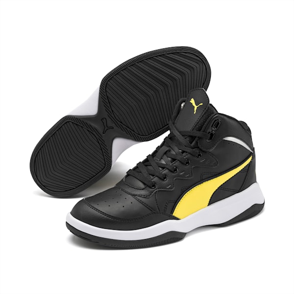 PUMA Rebound Playoff SL Sneakers JR, Puma Black-Meadowlark, extralarge