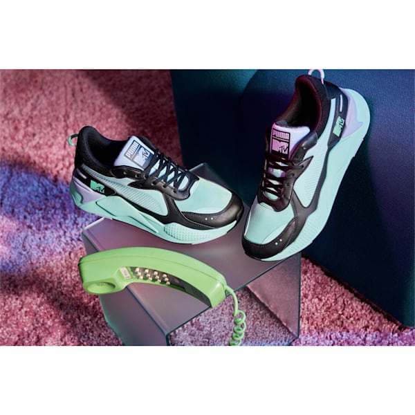 RS-X Tracks MTV Gradient Gloom Sneakers, Puma Black-Sweet Lavender, extralarge