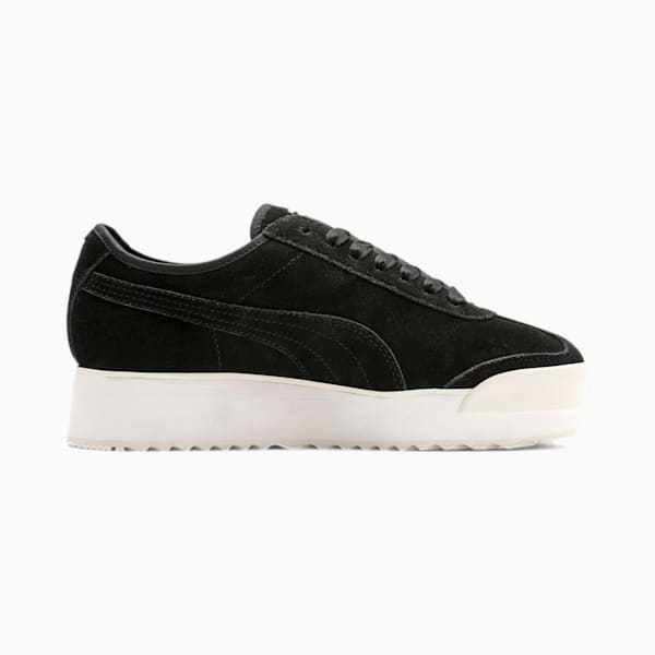 Roma Amor Suede Women's Sneakers, Puma Black-Puma Team Gold, extralarge