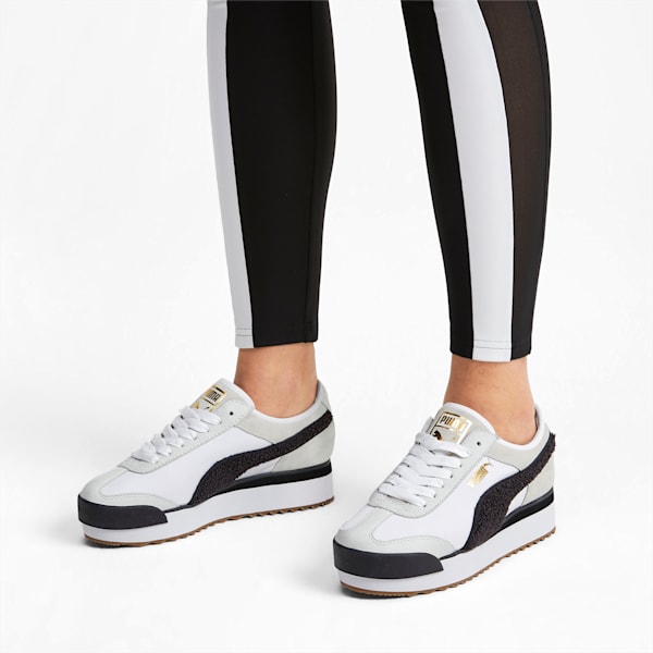 Roma Amor Heritage Women's Sneakers, Puma White-Puma Black, extralarge