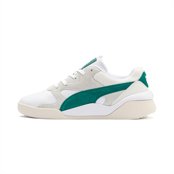 Aeon Heritage Women's Sneakers, Puma White-Teal Green, extralarge