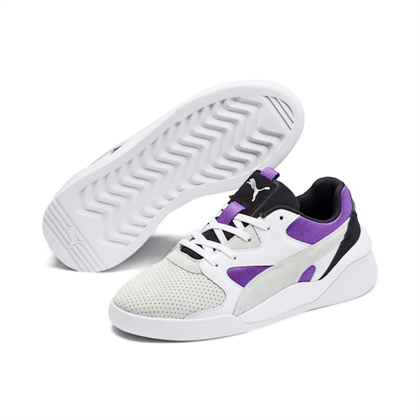 Aeon Heritage Perf Women's Sneakers, Puma White-Purple Glimmer, extralarge