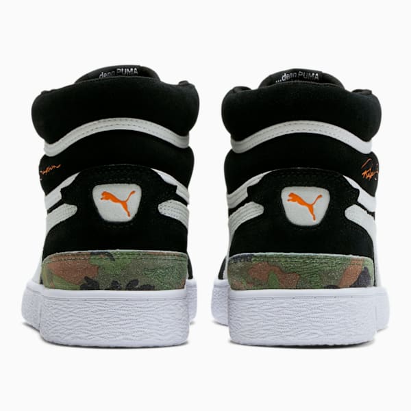 Ralph Sampson Mid Ambush Sneakers, Puma Black-Puma White-Jaffa Orange, extralarge