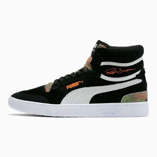 Ralph Sampson Mid Ambush Sneakers, Puma Black-Puma White-Jaffa Orange, extralarge