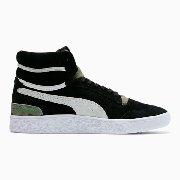 Ralph Sampson Mid Ambush Sneakers, Puma Black-Puma White-Jaffa Orange, extralarge