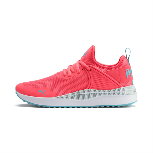 Pacer Next Cage Metallic Sneakers JR, Calypso Coral-Milky Blue-Puma White, extralarge