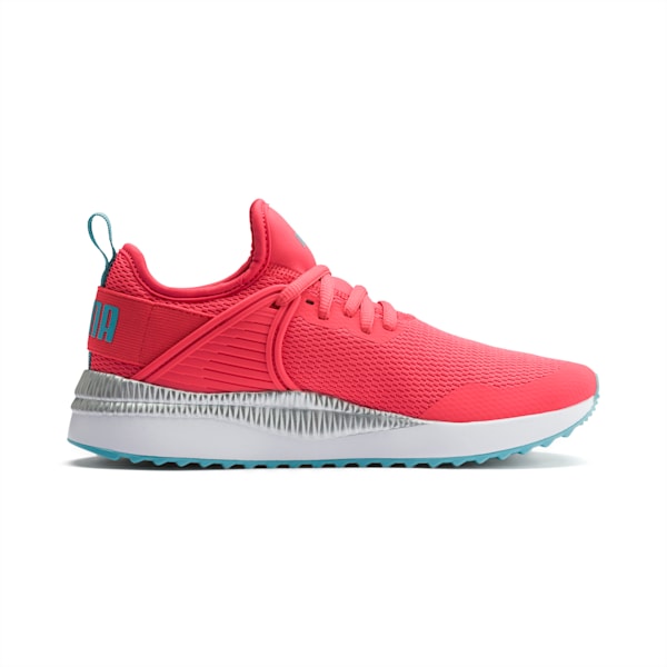 Pacer Next Cage Metallic Sneakers JR, Calypso Coral-Milky Blue-Puma White, extralarge