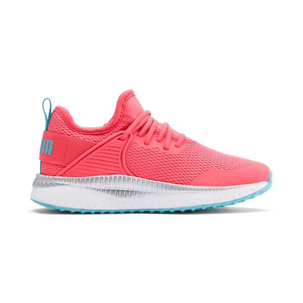 Pacer Next Cage Metallic Little Kids' Shoes, Calypso Coral-Milky Blue-Puma White, extralarge