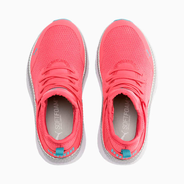 Pacer Next Cage Metallic Little Kids' Shoes, Calypso Coral-Milky Blue-Puma White, extralarge