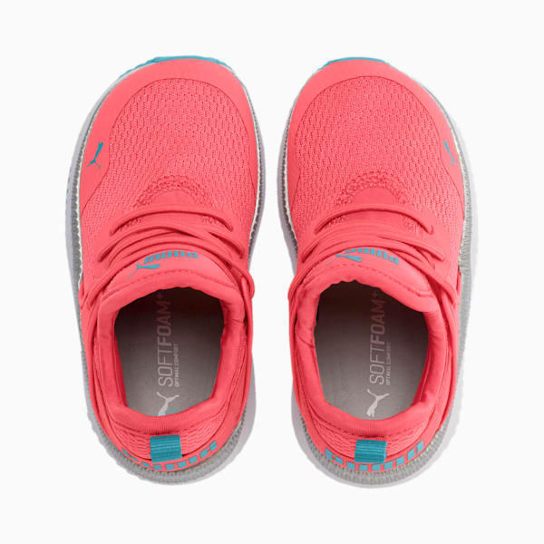 Pacer Next Cage Metallic Toddler Shoes, Calypso Coral-Milky Blue-Puma White, extralarge