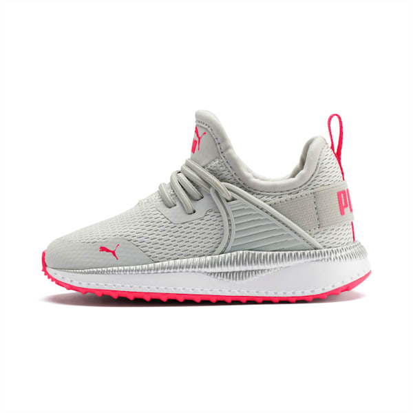 Pacer Next Cage Metallic Toddler Shoes, Gray Violet-Nrgy Rose, extralarge