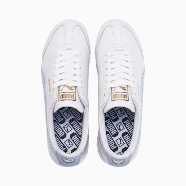 Roma Amor Metallic Women’s Sneakers, Puma White-Puma Team Gold, extralarge